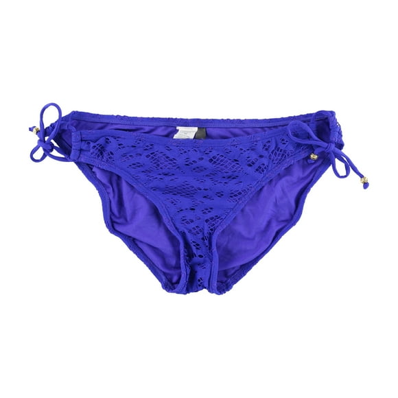 Kenneth Cole Womens Cutout Bikini Swim Bottom, Blue, Medium