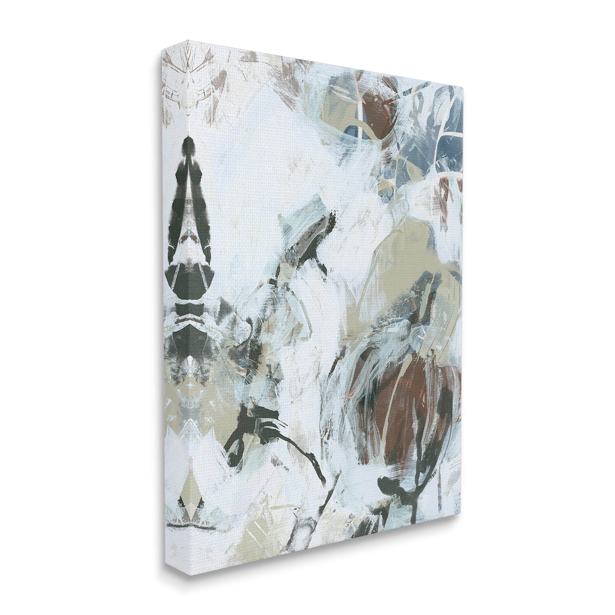 Stupell Industries Expressive Neutral Abstraction Abstract Painting Gallery Wrapped Canvas Art Print Wall Art, 24 x 30