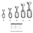 thumbnail image 3 of ABUS Cadena de seguridad cuadrada de acero endurecido 10KS de 6 pies x 3/8 pulgadas de grosor para bicicletas, contenedores, remolques, vehículos todo terreno, motocicletas y propiedad personal/indust, 3 of 5