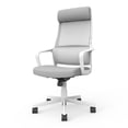 thumbnail image 3 of Furniture of America Celciana Executive Chair with Lumbar Support & Swivel, 275 lb. Capacity, Gray and White, 3 of 10