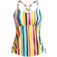 thumbnail image 4 of GPOECD Hauts de Tankini pour Femmes, Fente, Été, Sans Bas, Hauts de Bain pour Femmes, Jaune, P, 4 of 5