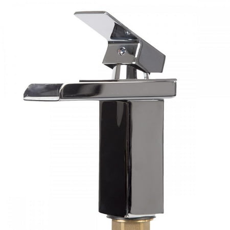 Waterhill One Handle - Bathroom Sink Faucet Chrome Vessel Waterfall One Hole/Handle Mixer Tap SQ15