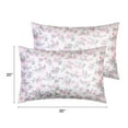 thumbnail image 5 of REGALWOVEN 2 Pack Pillowcase for Hair and Skin, Soft Floral Pillow Cases with Envelope Closure Pink Purple Queen, 5 of 8