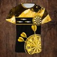 thumbnail image 2 of XIAOCHA Dartboard Print T Shirt For Men Crew Neck Short Sleeve Sports Leisure Graphic Tee, 2 of 4