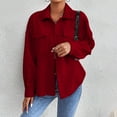 thumbnail image 4 of Maplenight Women's Corduroy Shackets Casual Lapel Long Sleeve Tops Button Down Fall Jackets with Pockets, 4 of 6