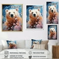 thumbnail image 5 of Designart "Pastel Hued Polar Bear Tranquility I" Animals Bear Picture Framed Canvas Art Print, 5 of 5