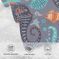 thumbnail image 3 of Coolnut Hand Towels Watercolor Seahorse Fish Patterned 2 PCS, Cotton Bath Towel for Drying Face Hands Body Decorative Water Absorbent Lightweight Towels for Bathroom Ktichen Travel Gym, 16"x28", 3 of 6
