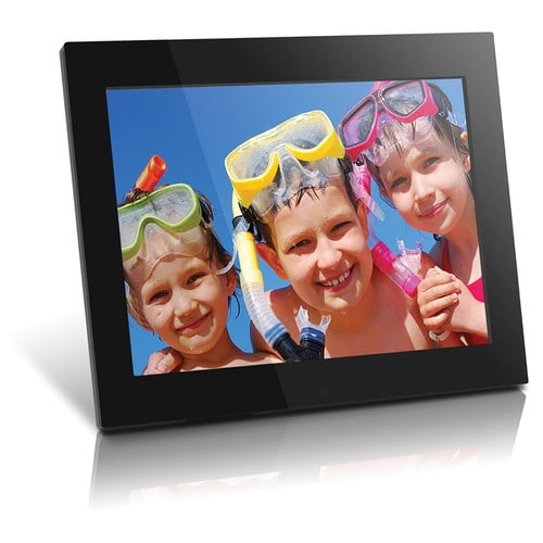 Aluratek 15 Inch Digital Photo Frame 15" 4GB Built-in Memory LCD Digital Photo Frame with USB Cable & Power Adapter, Black