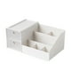 thumbnail image 2 of Organizador pequeño de cajones cosméticos - caja de sobremesa de plástico de 27,5x17x12cm para maquillaje, joyería y papelería - blanco, verde, rosa, 2 of 6