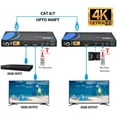 thumbnail image 2 of OREI UltraHD HDMI Extender 18G HDBaseT Over Single CAT5e/CAT6 Cable 4K @ 60Hz Upto 230FT With Dual IR Remote 1080P Upto 330 ft, 2 of 7
