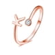 thumbnail image 1 of Fiudx Anillos de Apertura con 26 Letras En Inglés, Joyería de Circonitas para Niñas, Regalo de Moda, 1 of 1