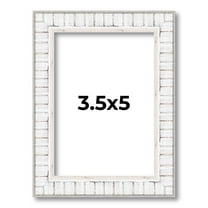 3.5x5 Frame White Real Wood Picture Frame Width 0.75 inches | Interior Frame Depth 0.5 inches |