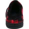 thumbnail image 6 of Norty Mens Slippers - Memory Foam Mule and Clog Slippers - Faux Suede, Microfiber or Flannel 40820-Large Red/Black Buffalo Plaid, 6 of 7