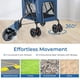 thumbnail image 5 of JJUN Double Dog Stroller for 2 Dogs, Detachable Carriers, Safety Belt, 4 Lockable Wheels, Pet Travel Carrier Strolling Cart, Folding Cat Stroller for Small Medium Pets Dogs (Blue), 5 of 18
