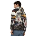 thumbnail image 4 of Honeii Retro American Eagle A Print Hoodies for Men, Pullover & Full Zip, Breathable Zip up Hoodie, Sweatshirt-3X-Large, 4 of 5