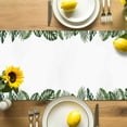 thumbnail image 4 of Monstera Animal Table Runner, Elephant Giraffe Lion Zebra Kitchen Table Runners Dress Scarves for Table Decorations Party/Restaurant/Indoor Outdoor Use, 13x36in, 4 of 9