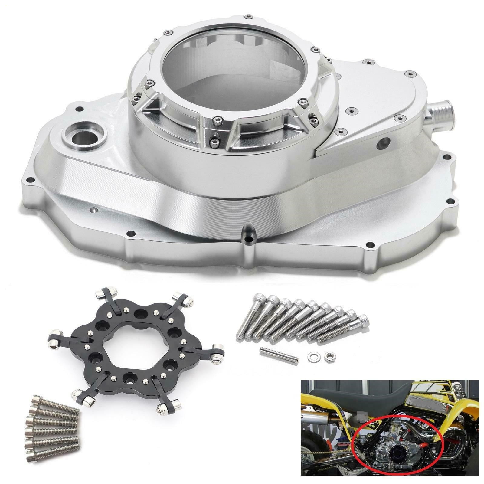 Billet Aluminum Clear Lens Lock out Lock up Clutch Cover Set for Yamaha
