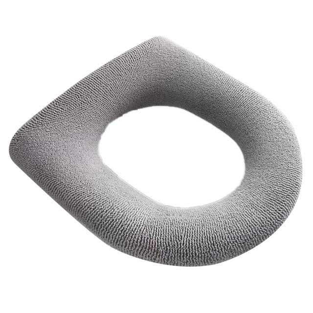 Laklulu Almohadilla para Asiento de Inodoro Suave y Gruesa, Almohadilla para Inodoro con Mango más cálido para baño, Estirable y Lavable