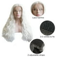 thumbnail image 6 of Unique Bargains Lace Front Wigs for Women 24" White Long Fluffy Curly Wavy with Wig Cap, 6 of 6
