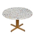 thumbnail image 3 of JRXY The Dazzling Stars and Dreamy Night Sky Round Tablecloth White, 3 of 8