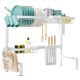 thumbnail image 4 of Escurridor de platos ajustable Sakugi 76-86 cm de 2 niveles, blanco, 4 of 5