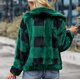 thumbnail image 5 of Pntutb Mujer Solapa Doble Bolsillo Otoño Invierno Felpa Cremallera Cárdigan Solapa Felpa Chaqueta A Cuadros Liquidación Pntutb Pntutb-2784, 5 of 8