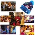 thumbnail image 5 of Gorro de punto con luz LED, colorido gorro de punto navideño, gorro luminoso de invierno, gorro unisex para nieve, suave y cálido, para deportes, fiestas, camping, trotar, ciclismo, 2 piezas (LET IT SNOW+ Elder Elk) Rojo Verde, 5 of 5