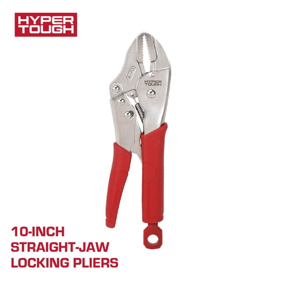 Hyper Tough 10-inch Straight Jaw Locking Plier with Triggerless Release