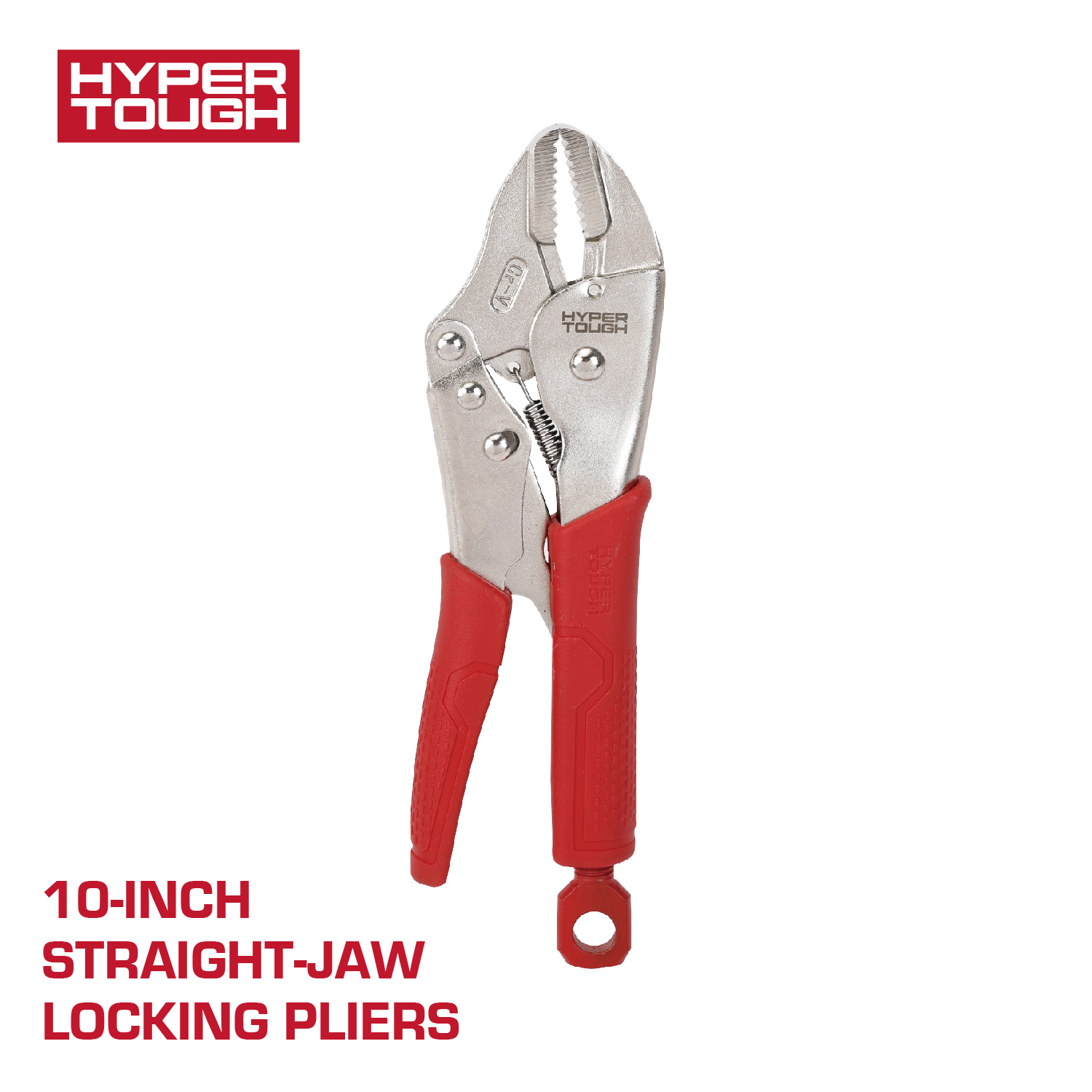 Hyper Tough 10-inch Straight Jaw Locking Plier with Triggerless Release