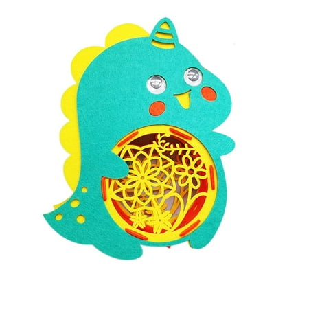 Party Supplies Chinese Cute Handmade Mid-Autumn Glowing Rabbit Lamp DIY Hanging Lamp Festival Lantern Animal Lantern GREEN DINOSAUR