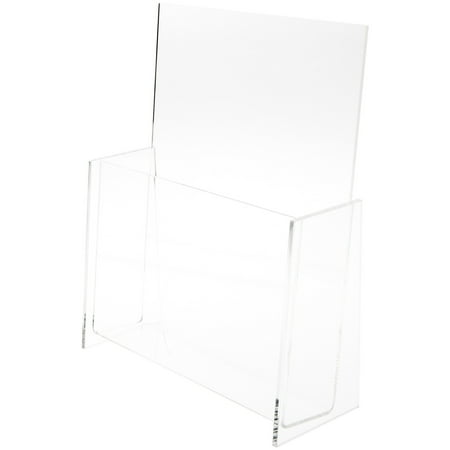 Plymor Clear Acrylic Paper Literature Holder (Countertop), Fits 8.5" x 11" Documents (3 Pack)