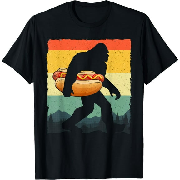 Playful Comfort Tee - Funny Hot Dog Art For Men Women Bigfoot Hotdog Lovers T-Shirt