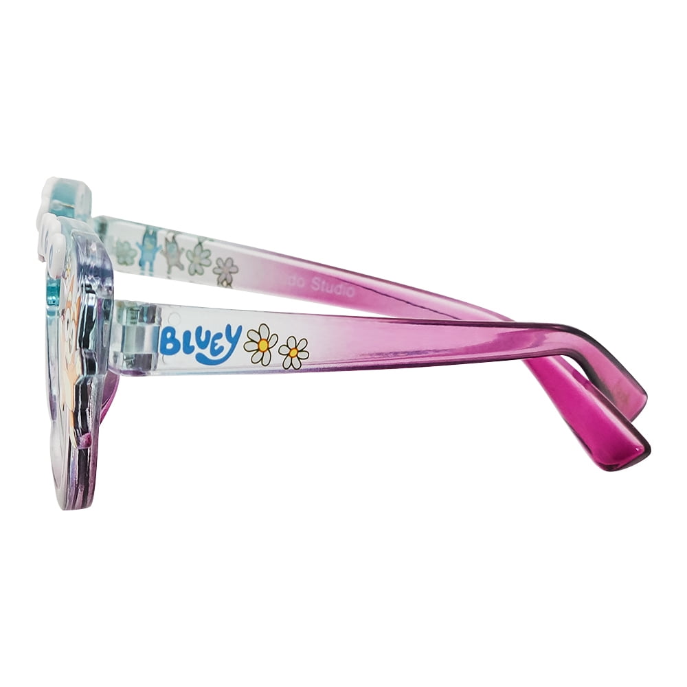 Bluey and Bingo Light Blue to Purple Gradient w/ Beads Sunglasses