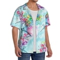 thumbnail image 2 of Kdxio Men'S Hawaiian Shirt For Men Short Sleeve Shirt Dragonfly Floral Summer Casual Holiday Beach Button Down T-Shirts, 2 of 5