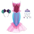 thumbnail image 1 of Disfraz de sirenita para niñas, vestido de princesa Ariel, Halloween, Carnaval, fiesta de cumpleaños, ropa de bebé zhangmengya unisex, 1 of 2