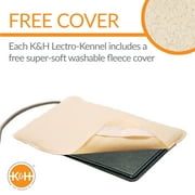 K&H Pet Products Original Lectro-Kennel Outdoor Heated Dog Pad with Free Cover Black Medium 22.5 X 16.5 Inches