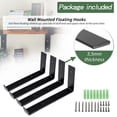 thumbnail image 3 of 4Pcs Heavy Duty Iron Shelf Brackets for Wall,  L Shaped Metal Shelving Bracket Supports, 3 of 6