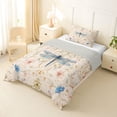 thumbnail image 2 of Erosebridal Blue Dragonfly Twin Comforter Sets,Vintage Floral Bedding Set For Girls Women, Reversible 2 Pieces, 2 of 7
