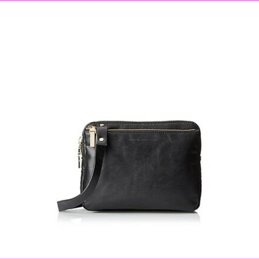 French Connection Black Future Mover Crossbody Handbag