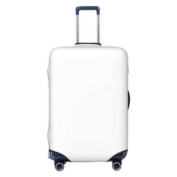 Elastic Suitcase Cover For Luggage Stretchy Travel Suitcase Protector With Top Handle Hole And Side Zipper Access Business Trip Vacation Small White