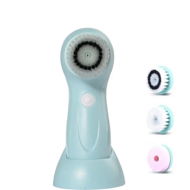 Cepillo de limpieza facial Depurador facial: Dispositivo limpiador giratorio exfoliante eléctrico Máquina de spa giratoria de exfoliación de limpieza profunda a prueba de agua - Sistema gira