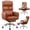Brown, variant on COOLHUT Big and Tall Office Chair 500LBS, Wide Seat Executive Office Desk Chair with Adjuatable Armrests and Headrest, PU Leather Hight Back Computer Chair with Footrest and Lumbar Suppor, Black