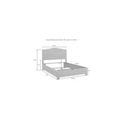 Crosley Furniture Serena Wood Queen Banana Leaf Panel Bed in Natural