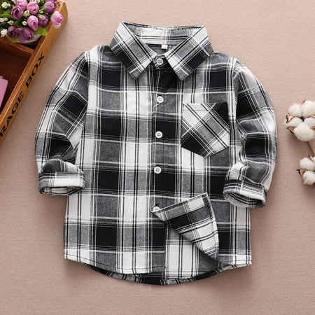 

THE WILD Casual Pretty Cotton Jacket Children s Plaid Shirts Long Sleeve Button Down Shirt Outwear