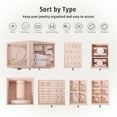 thumbnail image 5 of Casegrace Childlike Hut-style Jewelry Box, 5-Tier Drawers Huge Jewelry Storage, 360° Spin Necklace Hanger, Secret Roof Compartment, Multi-functional Jewelry Organizer, 5 of 7