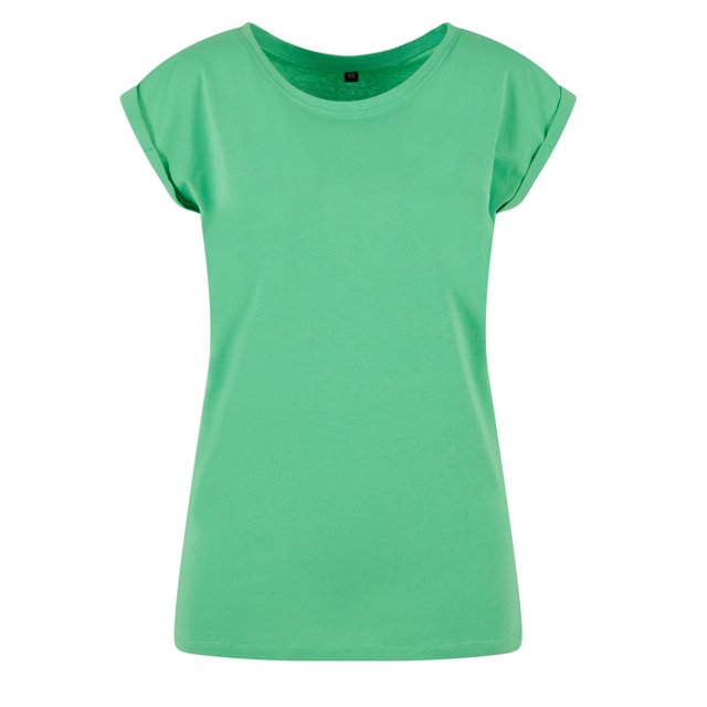 Build Your Brand Womens Cotton Extended Shoulder T-Shirt
