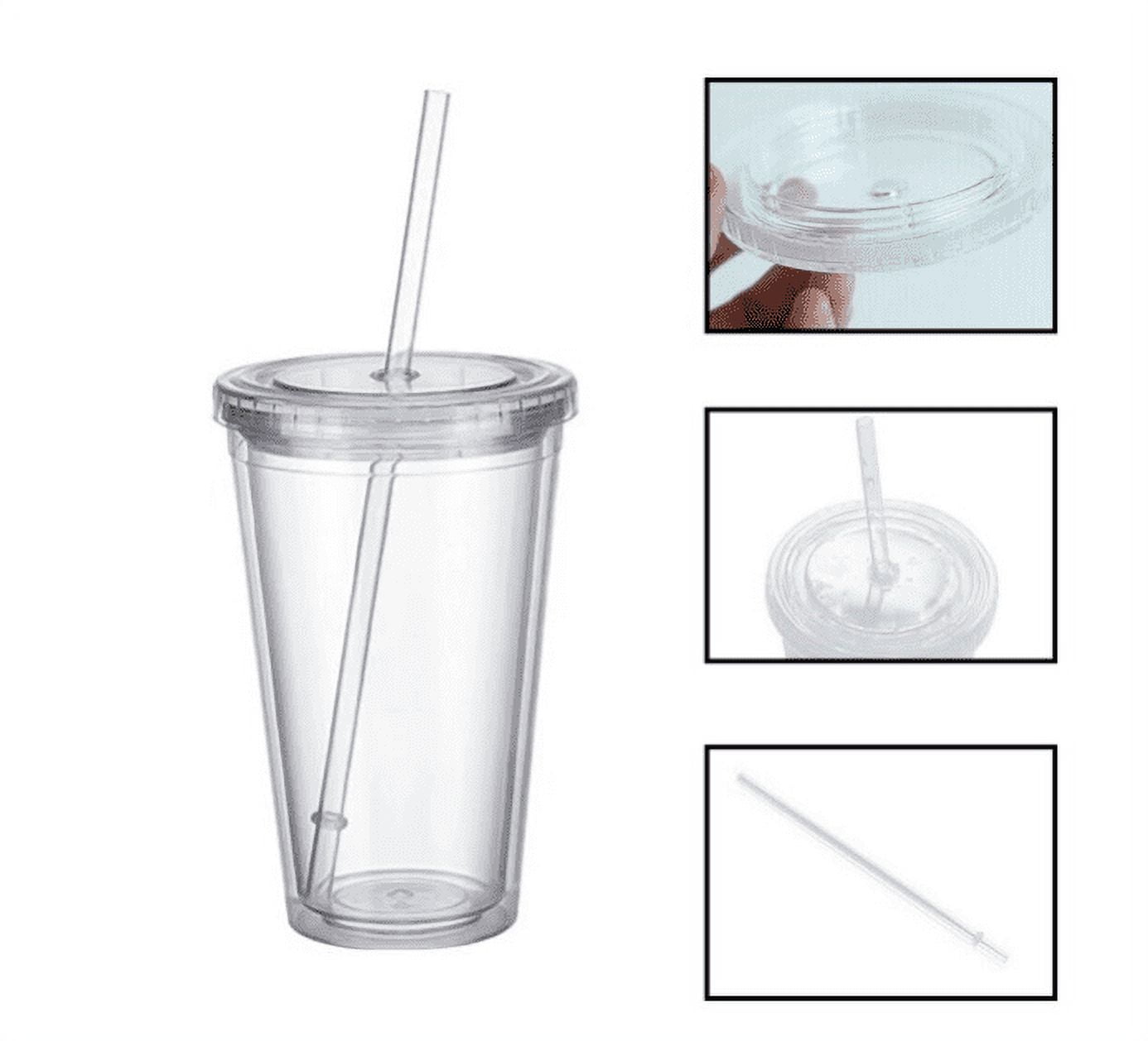Topboutique Clear Classic Tumbler 20oz/1 Pack,Reusable Plastic Cup,Tumblers with Lids and Straws,more Suitable for Cold Drinks, Juice, Coffee,crystal