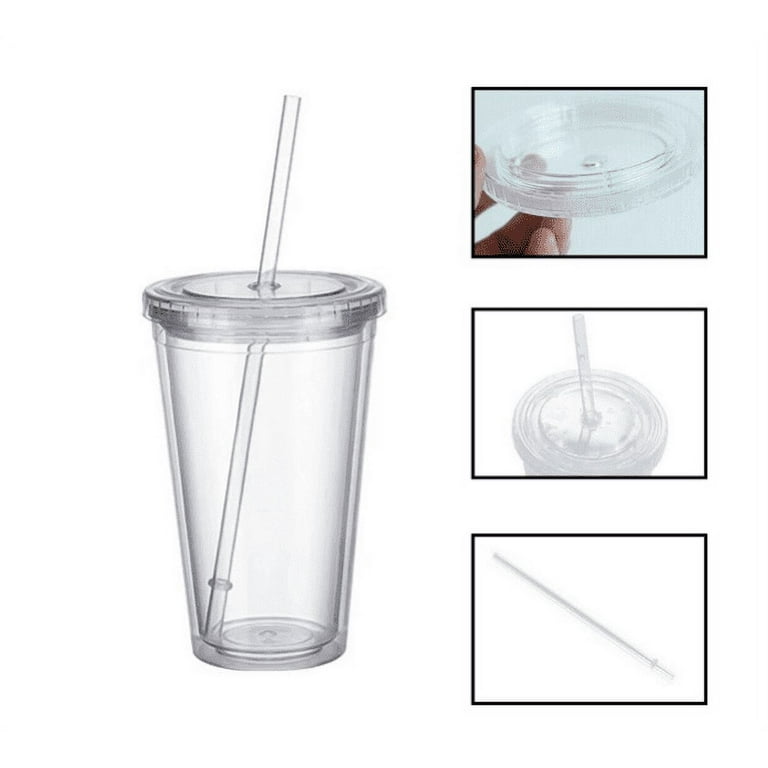 16oz 22oz Matte Pastel Colored Acrylic Skinny Tumblers with Lids