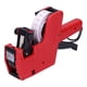 thumbnail image 3 of Máquina de codificación de pistola de etiquetas de precio, 8 dígitos con 10 Uds., etiquetas adhesivas de líneas rojas blancas, tinta roja, 3 of 5
