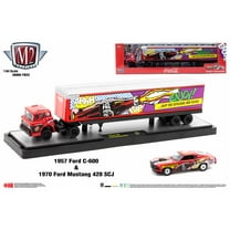 M2 Machines Auto Hauler Tw32 1957 Ford C-600 1970 Ford Mustang 428 Sct